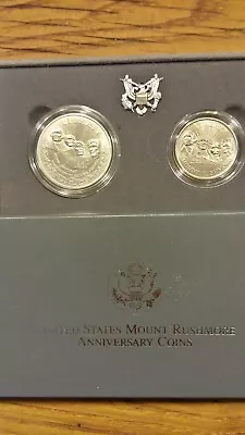 1991 US Mint Mount Rushmore Anniversary 2 Coin Set • $43