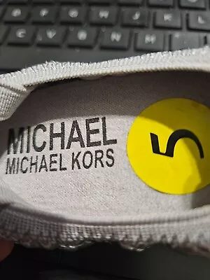 MICHAEL KORS Ballet Slipper Shoes Silver Lil Girls Size 5 NWOT • $15