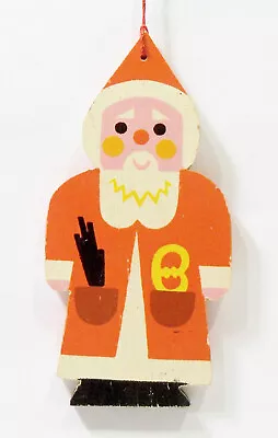 Erzgebirge Germany Santa Claus St. Nick Wooden Wood Fretwork Vintage Ornament  • $10.99