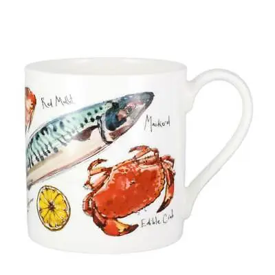 Madeleine Floyd Fish Mug McLaggan Seafood Painting Bone China 350ml Coffee Cup • £16.50