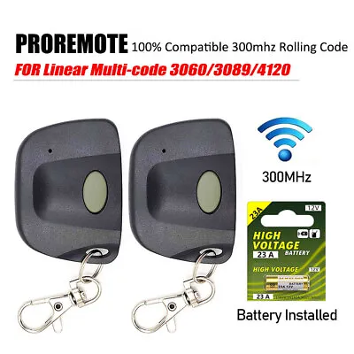 2PC Remote Control Garage Door Gate Opener Transmitter 10 Digit Pins Code 300MHz • $19.98