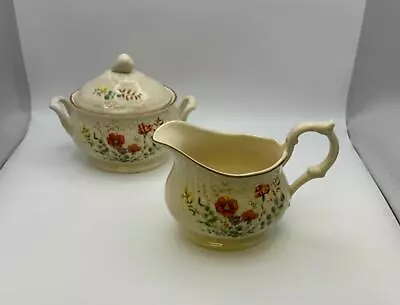 Mikasa Fine Ivory China MARGAUX Creamer & Sugar Bowl Set • $38.24