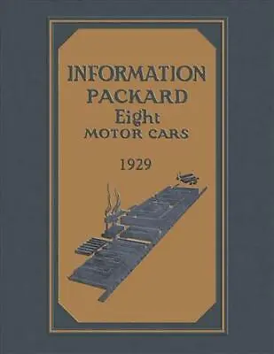 1929 Packard 8 Owners Manual Standard Custom Deluxe Eight Guide 626 633 640 645 • $29