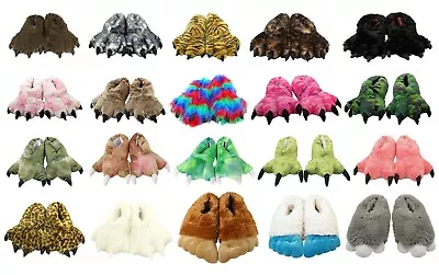 Wishpets Furry Animal Slippers For Kids/Youth And Adults - Size Large • $30.99