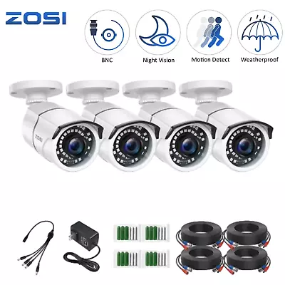 ZOSI 1080p Security CCTV Surveillance Camera Kit 2MP Wired IP67 Weatherproof IR • $79.99