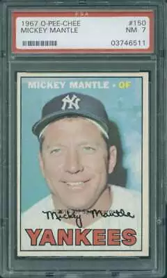1967 O-Pee-Chee #150 Mickey Mantle PSA 7 Yankees  (6511) • $3515