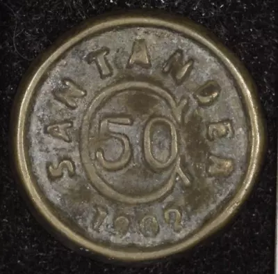 1902 Colombia Santander Civil War 50 Centavos • $69.99