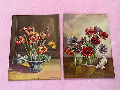 Lot Of 2 Lockhardt Litho Shell Flower & Anemone Morris & Bendien Art Prints • $22.99