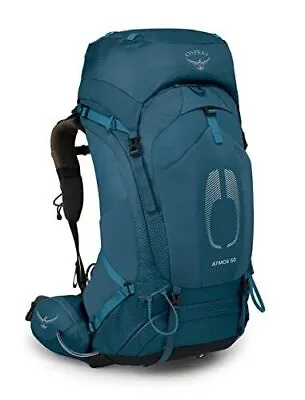 Osprey Men's AtmosAG50 BackpackingBackpack VenturiBlue Small/Medium OSP-10004005 • $314