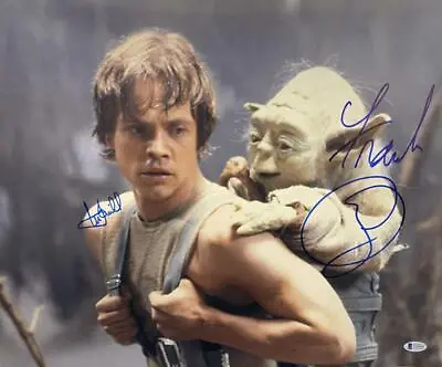 Frank Oz Mark Hamill Signed 16x20 Photo Star Wars Authnetic Autograph Becket C • $3300