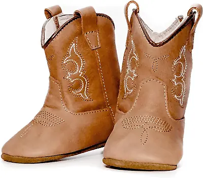 $65.70 • Buy Real Leather Soft Sole Cowboy Boots For Baby Infant Toddler Boys Girls Newborn C