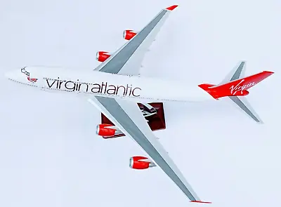 Virgin Atlantic Airplane Large Plane Model A380 Solid Resin Airplane 45Cm • $79.62