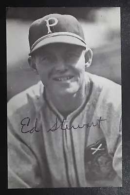 Ed Bud Stewart (d.2000) Pittsburgh Pirates Signed Vintage 3x5 Paper Photo • $19.99