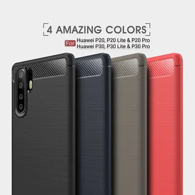 Huawei P20 P30 Pro Lite Case Ultra Thin Silicone Soft Gel Back Case Cover • £2.97