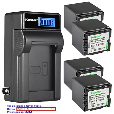 Kastar Battery AC Wall Charger For Panasonic CGA-DU21 CGR-DU21 PV-GS19 PV-GS29 • $43.99