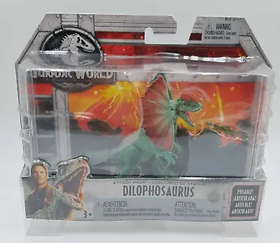 Jurassic World Attack Pack Dilophosaurus Action Figure Mattel Dinosaur Toy NEW • $59.95