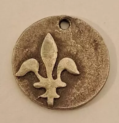 Vintage FLEUR DE LIS Sterling Silver 950 Fine Charm Pendant NICE • $15