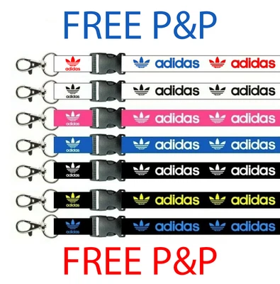 ADIDAS Lanyard Over-Neck ID Card OR Key Holder Strap - Free UK P&P • £3.49