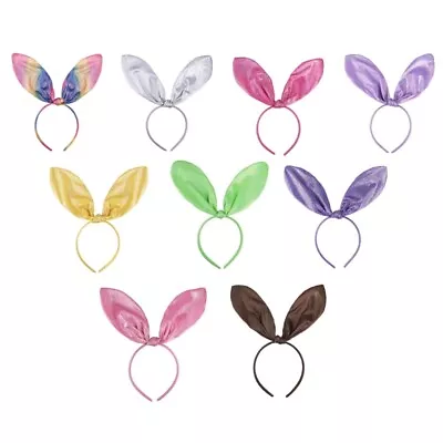 Ears Headband Shimmering Easter Rabbit Ears Cosplays For Adults One Size • £3.97