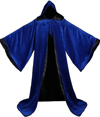 Velvet Wizard Robe With Satin Lined Hood And Sleeves • $50