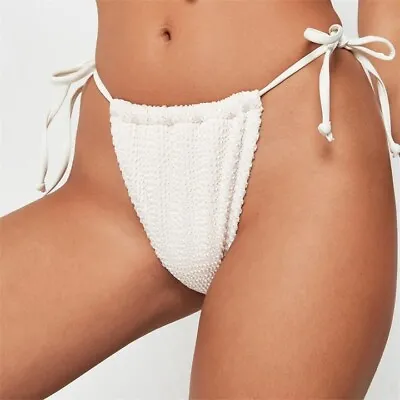 Missguided Crinkle Tie Side Bikini Bottoms • £9.99
