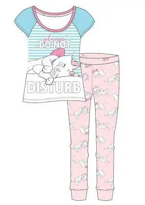 Ladies Womens Disney Aristocats Marie Cotton Pyjamas Pjs Sizes 8 To 22 • £13.99