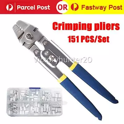$33.55 • Buy X151 Wire Rope Crimping Tool Pliers Fishing Swaging Swager Crimper Loop Sleeve A