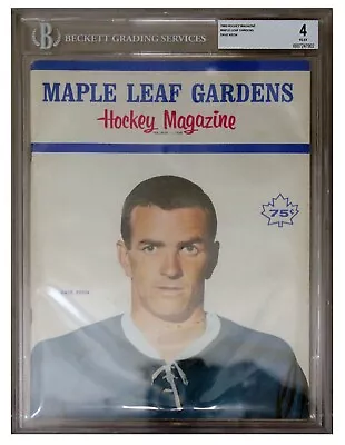 Vintage BGS Graded Toronto Maple Leaf Gardens Hockey Magazine Feb/Mar 1968 • $218.75