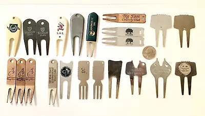 Lot Of 22 Golf Divot Repair Tools Most With Names. • $23