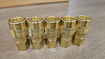 Milton 715 1/4  FPT M-Style Brass Air Hose Coupler 5-pack • $28