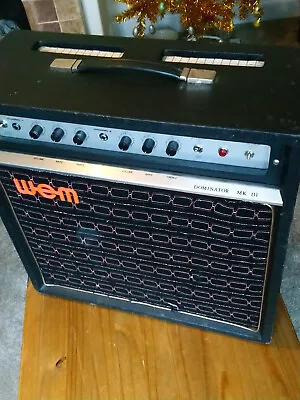 WEM Dominator MK111  Valve Guitar AMP 1 X 12 1970s  ##NOW With FREE DELIVERY • £275