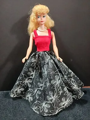 Vintage Ponytail Barbie Doll #7/#6 Blonde Hair Mattel 1960s Japan Made W/ Dress • $99.95