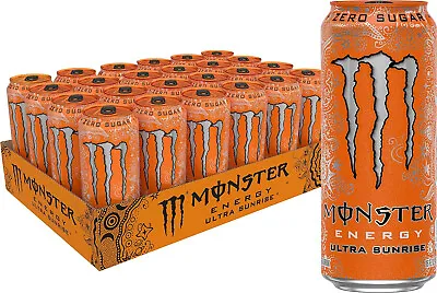 Monster Energy Ultra Sunrise Sugar Free Energy Drink 16 Fl Oz (Pack Of 24) • $59.99