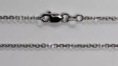 18kt 18K White Solid Gold 18  20  1.5mm Diamond Cut Cable Necklace Chain • $318