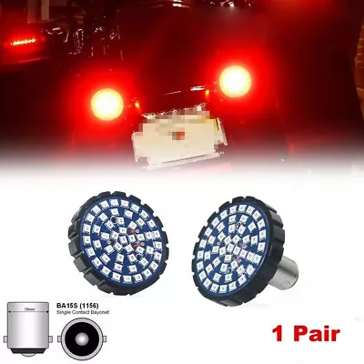 1156 Bullet Rear Red LED Turn Signal Lights For Harley Touring Dyna Motorcycles • $18.69