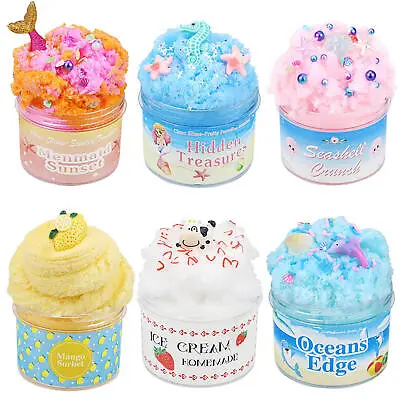 Cupcake Fluffy Slime Decoration DIY Clay Non-sticky Stretchy For Kids • $15.87