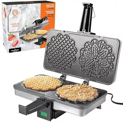 MasterChef Pizzelle Maker - Non-stick Electric Cookie Baker Press Make Two H... • $69.06