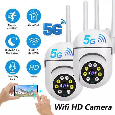 1/2X 2.4G/5G CCTV IP Camera Wireless WIFI Outdoor HD Smart Home Security IR Cam • £17.21