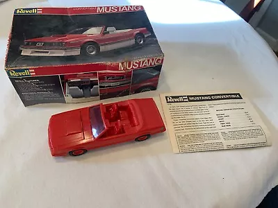 Revell 1/24 Scale Fox Body Ford Mustang Convertible Red Model Vintage 1980s • $19.99