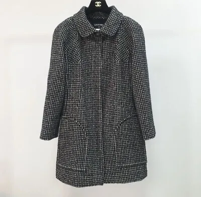 CHANEL 14PF  Wool Silk Tweed Coat  Sz.40 • £2007.87