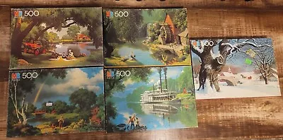 Vintage Paul Detlefsen Milton Bradley Good Old Days Puzzle Lot • $50