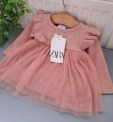 Baby Girl 3-6 Months BNWT Zara Supersoft Dress • £7.50