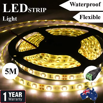 $10.89 • Buy 5M Waterproof Warm White 12V 3528 SMD 300 Leds LED Strip Lights Car Boat Caravan