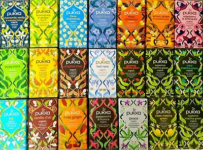 ✅✅ Pukka Herbal Organic Teas Tea Sachets - Choose From 45+ Varieties Selections • £5.50