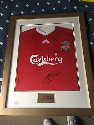 £350 • Buy Steven Gerrard Framed Liverpool Fc Signed Shirt 