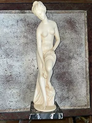 Venus Bathing A. Santini Italy Bonded Alabaster Sculpture 14.25 Inches • $110