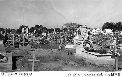 Foreign RPPC Mexico H Matamoros Tamps CEMETERY Postcard • $6.89