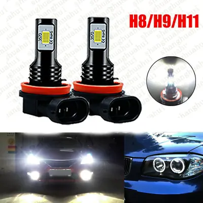 2x H8 H9 H11 H16 LED HID Xenon Lights Bulbs Angel Eyes Halo Ring Bulbs Lamps USA • $14.39