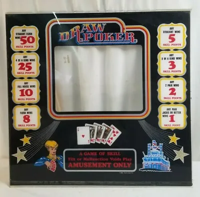 1982 Electro Sport SUPER POKER Draw Poker 13  Plastic Monitor Bezel Window • $59.96