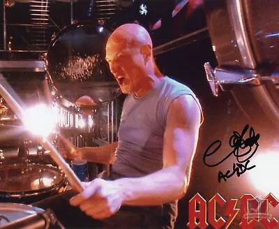 Chris Slade AC/DC Signed 10x8 Photo OnlineCOA AFTAL #12 • £44